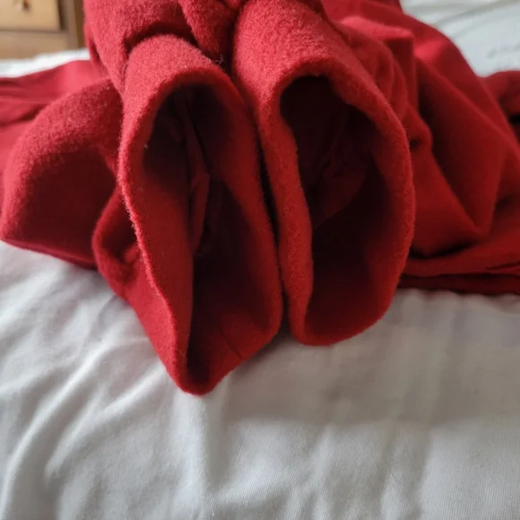 Herno luxury wool belted long jacket in vibrant red size Large - Picture 11 of 13